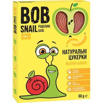 Цукерки яблуко-банан | Bob Snail, 60г 1081G5010 фото