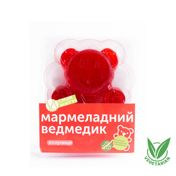 Мармеладний ведмедик полуниця | Смак Життя, 100г 113D29 фото
