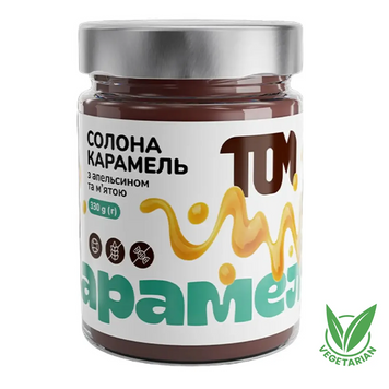 Карамель солона з апельсином та м`ятою | TOM, 330г 691U6113 фото