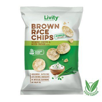 Рисові Чіпси Вершки Цибуля | Livity, 60г 1151P8010 фото