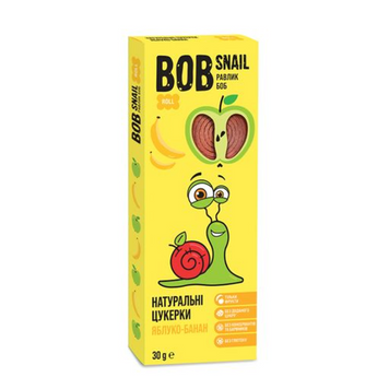 Цукерки Яблуко-Банан | Bob Snail, 30г 83O5042 фото