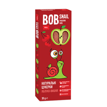 Цукерки Яблуко-Вишня | Bob Snail, 30г 497B50 фото
